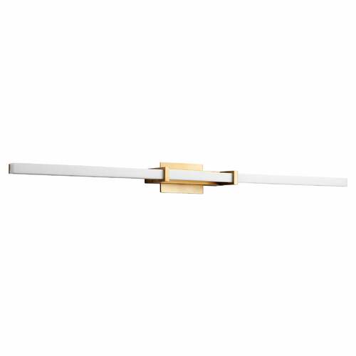 Wand 36-Inch LED Vanity Light in Aged Brass by Oxygen Lighting