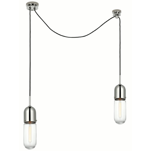 Visual Comfort Signature Collection Thomas OBrien Junio Chandelier in Polished Nickel by VC Signature TOB5645PNCG2