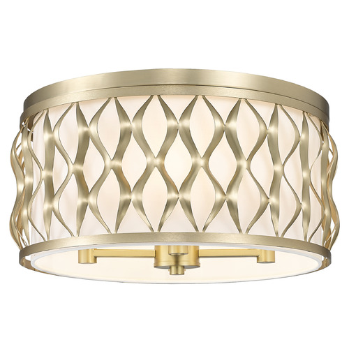 Z-Lite Harden Modern Gold Flushmount Light