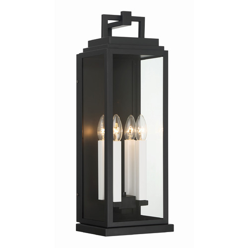 Crystorama Lighting Aspen Matte Black Outdoor Wall Light