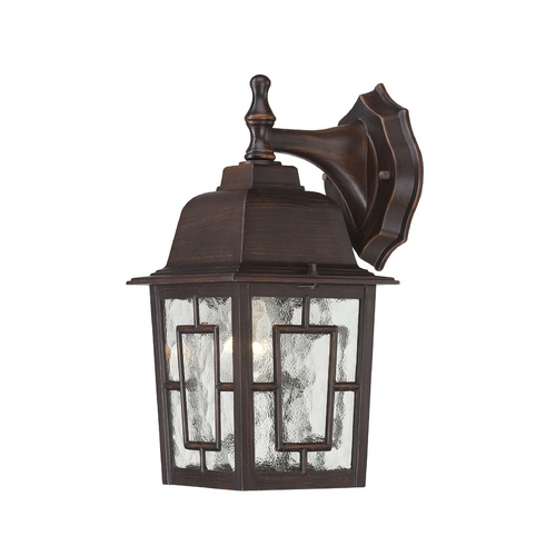 Outdoor Wall Light with Clear Glass in Rustic Bronze by Nuvo Lighting