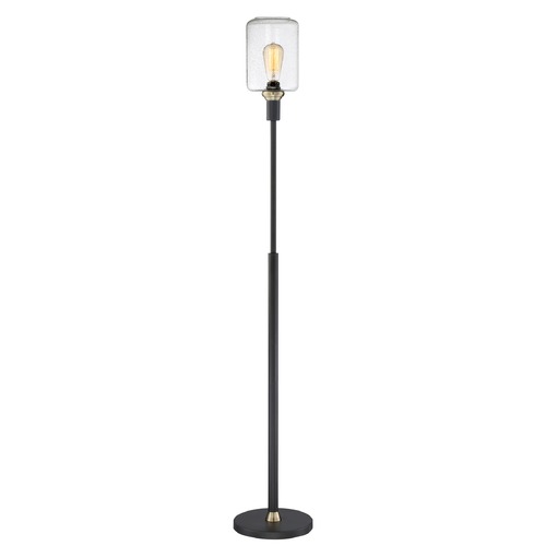 Luken Black Antique Brass Floor Lamp by Lite Source Lighting