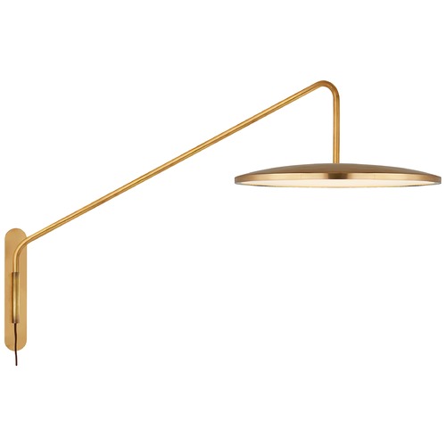 Peter Bristol Dot 16-Inch Convertible Sconce in Natural Brass by Visual Comfort Signature