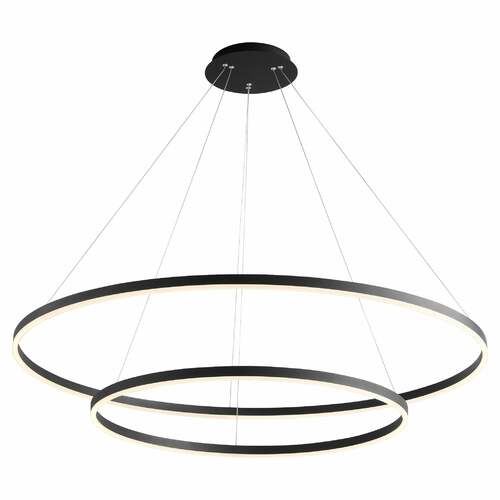 Circulo 48-Inch LED Pendant in Black by Oxygen Lighting