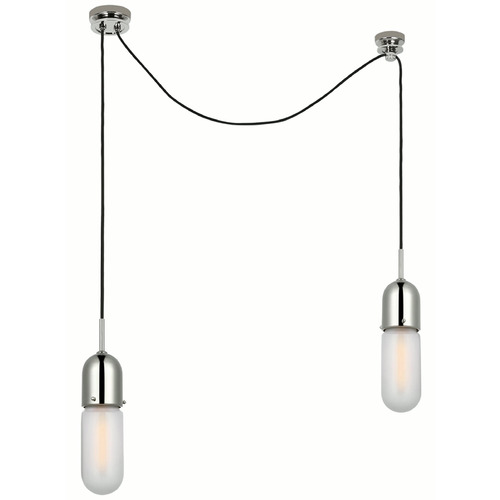 Visual Comfort Signature Collection Thomas OBrien Junio Chandelier in Polished Nickel by VC Signature TOB5645PNFG2