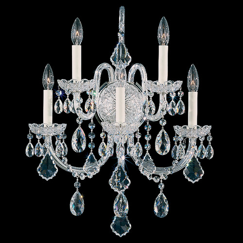 Schonbek Lighting Schonbek Worldwide Lighting Olde World Polished Silver Sconce 6806-40R