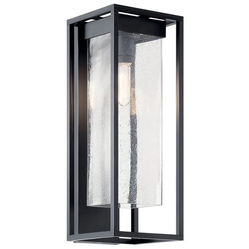 Mercer 24-In Outdoor Wall Light in Black & Silver by Kichler Lighting