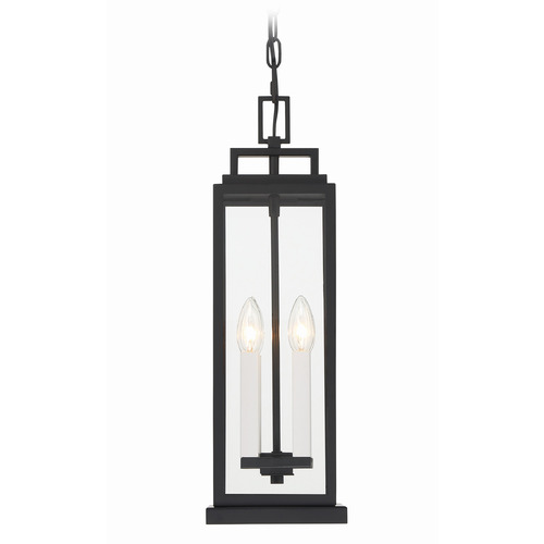 Crystorama Lighting Aspen Matte Black Outdoor Ceiling Light