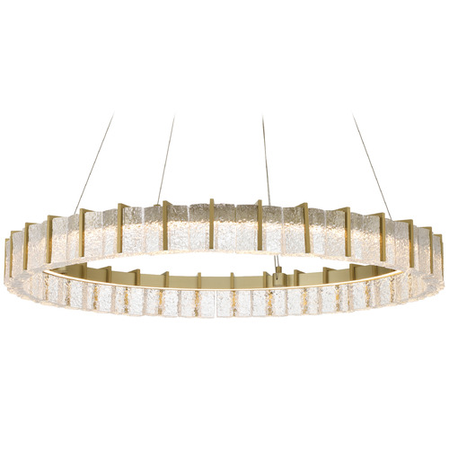 Minka Lavery Sevryn Soft Brass LED Pendant Light with Drum Shade