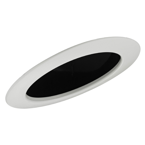 Recesso Lighting by Dolan Designs 6-Inch Sloped Ceiling Black Reflector Trim by Recesso Lighting T660B-WH