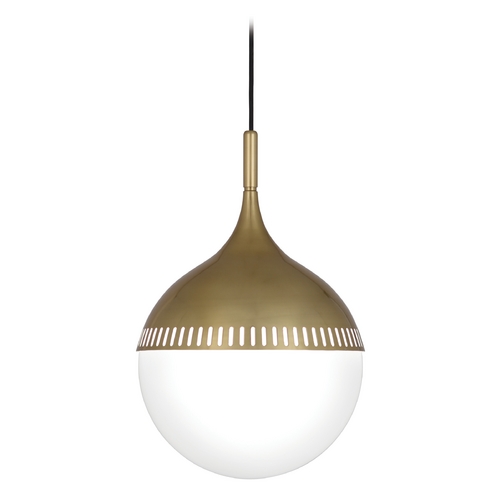 Robert Abbey Lighting Mid-Century Modern Outdoor Hanging Light Brass Jonathan Adler Rio by Robert Abbey 779