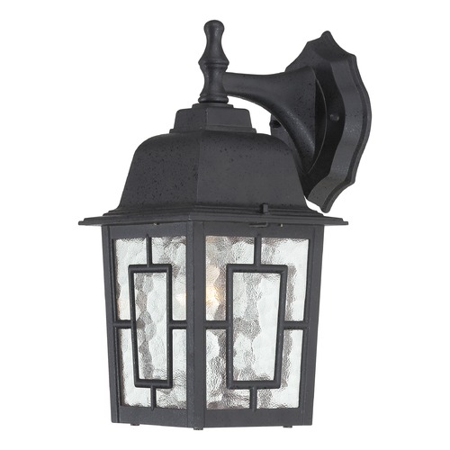 Outdoor Wall Light with Clear Glass in Textured Black by Nuvo Lighting