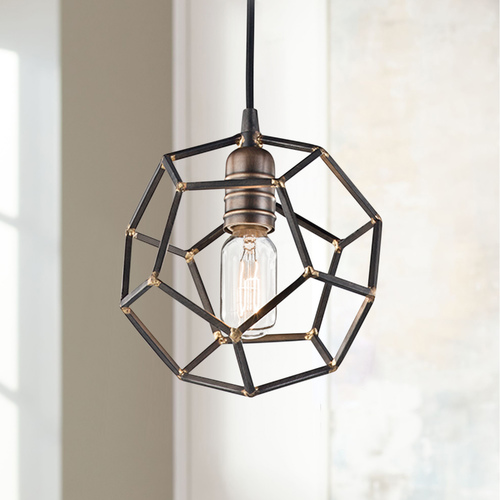 Rocklyn 8-Inch Pendant in Raw Steel by Kichler Lighting
