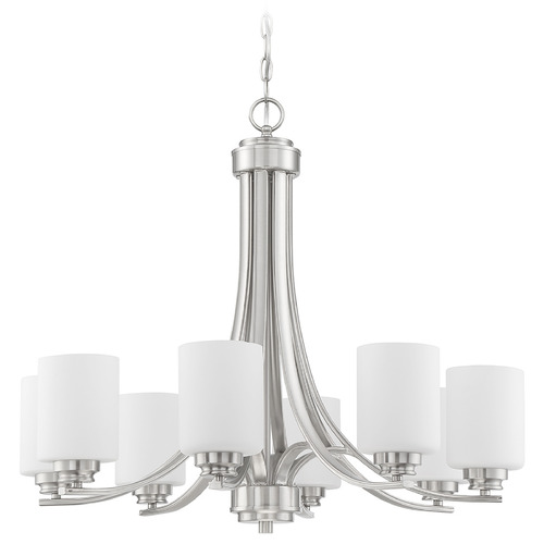 Craftmade Lighting Bolden Brushed Polished Nickel Chandelier by Craftmade Lighting 50528-BNK-WG