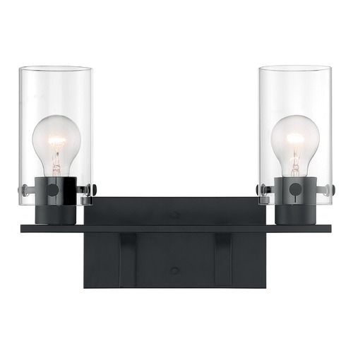 Satco Lighting Sommerset Matte Black Bathroom Light by Satco Lighting 60/7272