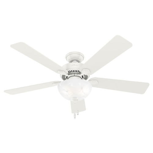 Hunter Fan Company Hunter Ceiling Fan With Light 52 inch Swanson in Fresh White 50908