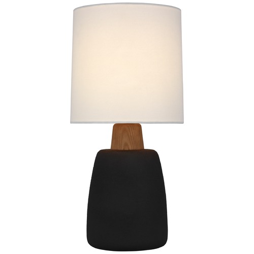 Visual Comfort Signature Collection Barbara Barry Aida Table Lamp in Black & Oak by Visual Comfort Signature BBL3610PRBL