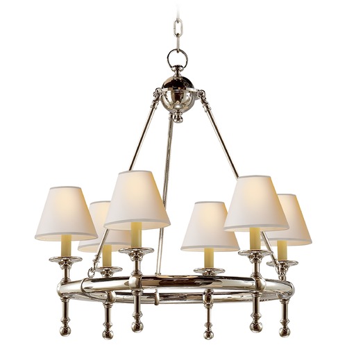 Visual Comfort Signature Collection E.F. Chapman Classic Chandelier in Polished Nickel by Visual Comfort Signature SL5814PNNP