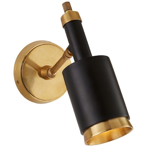 Visual Comfort Signature Collection Thomas OBrien Anders Sconce in Brass & Black by Visual Comfort Signature TOB2097HABBLK