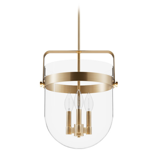 Hunter Fan Company Karloff Alturas Gold Pendant Light with Bowl / Dome Shade