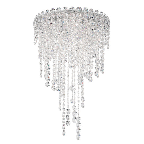 Schonbek Worldwide Lighting Chantant Polished Stainless Steel Flushmount Light