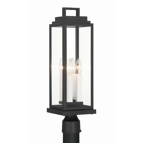 Crystorama Lighting Aspen Matte Black Post Light
