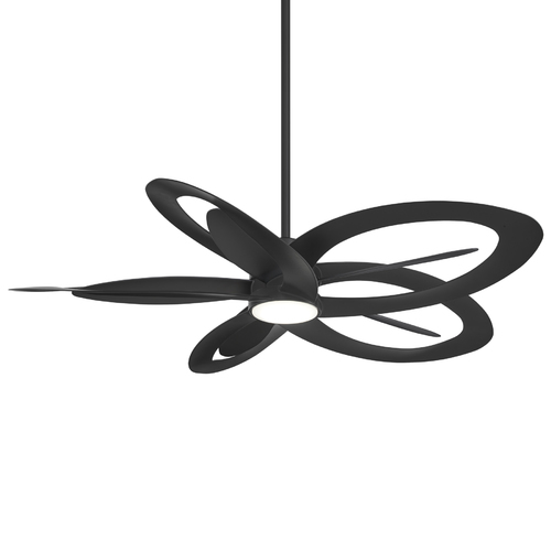 Pinup 60-Inch LED Ceiling Fan in Coal Black by Minka Aire