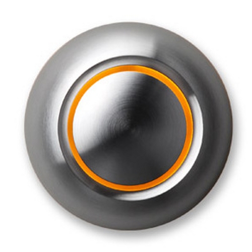 True LED Aluminum Doorbell Button with Orange by Spore Doorbells