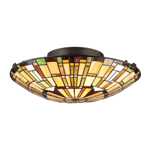 Quoizel Lighting Reed Flush Mount in Vintage Bronze by Quoizel Lighting TF1408SVB