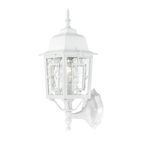 Outdoor Wall Light with Clear Glass in White by Nuvo Lighting