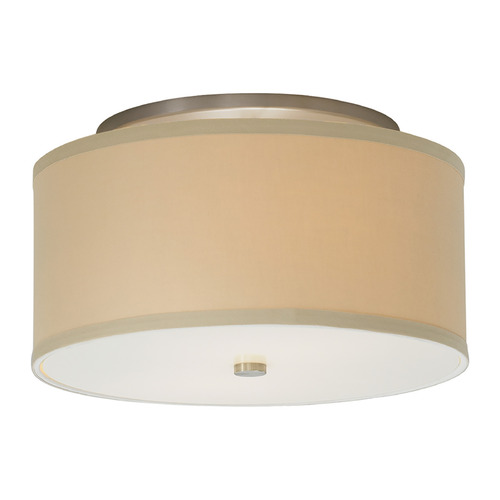 Visual Comfort Modern Collection Mulberry Large 277V LED Flush Mount in Nickel by Visual Comfort Modern 700TDMULFMLCS-LED830-277