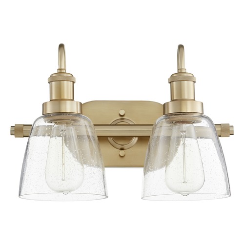 Quorum Lighting 17.75-Inch Aged Brass Bathroom Light by Quorum Lighting 508-2-80