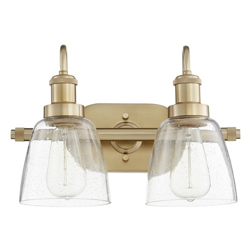 17.75-Inch Aged Brass Bathroom Light by Quorum Lighting