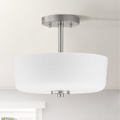 Progress Lighting Tobin Brushed Nickel Semi-Flush Mount by Progress Lighting P350137-009