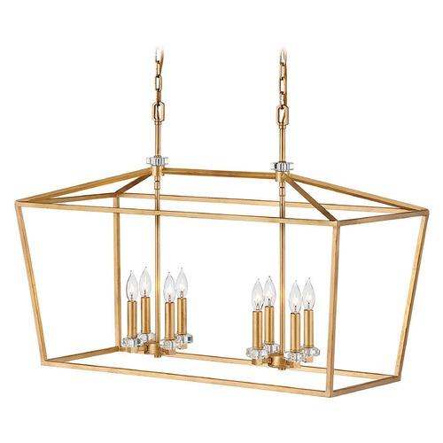 Stinson 8-Light Distressed Brass Chandelier by Hinkley Lighting