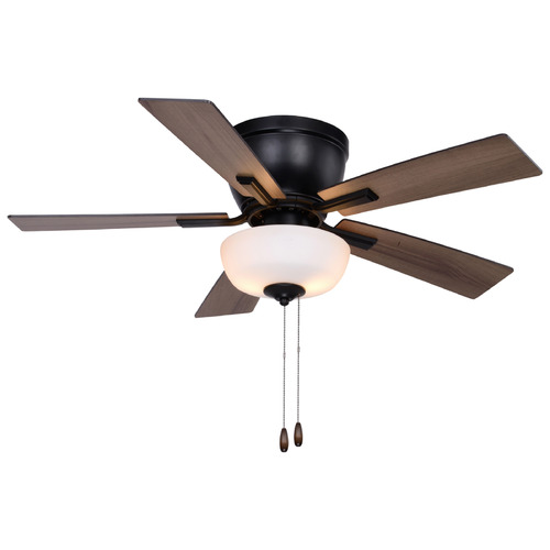 Vaxcel Lighting Lisbon Black LED Ceiling Fan with Light