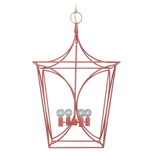 Kate Spade New York Cavanagh Lantern in Coral by Visual Comfort Signature