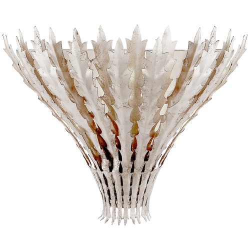 Aerin Hampton Wall Light in Burnished Silver Leaf by Visual Comfort Signature