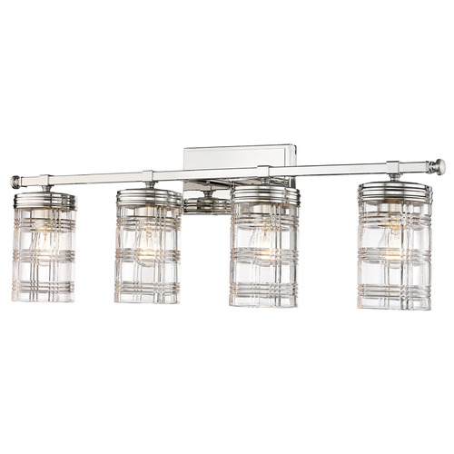 Z-Lite Archer Polished Nickel Bathroom Light by Z-Lite 344-4V-PN