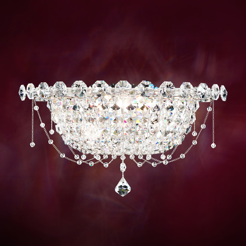 Schonbek Worldwide Lighting Chrysalita Polished Stainless Steel Sconce