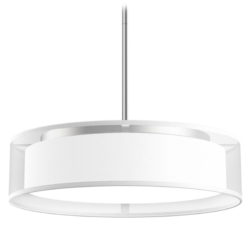 Kuzco Lighting Dalton Brushed Nickel LED Pendant Light with Drum Shade