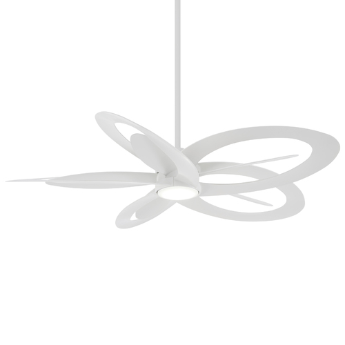 Pinup 60-Inch LED Ceiling Fan in Flat White by Minka Aire