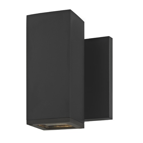 LED Black Outside Wall Light Square Cylinder 3000K