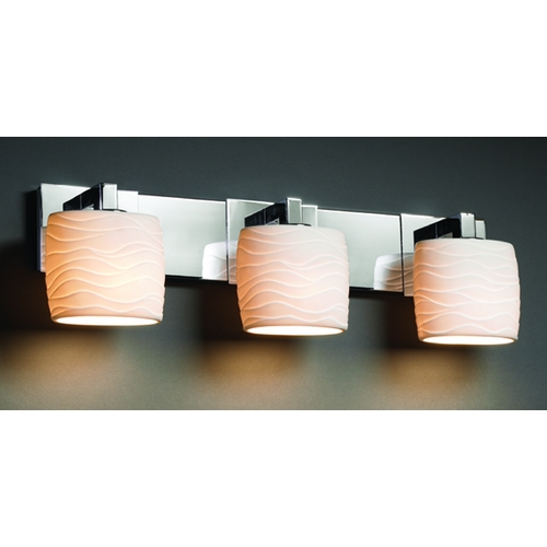 Justice Design Group Justice Design Group Limoges Collection Bathroom Light POR-8923-30-WAVE-CROM