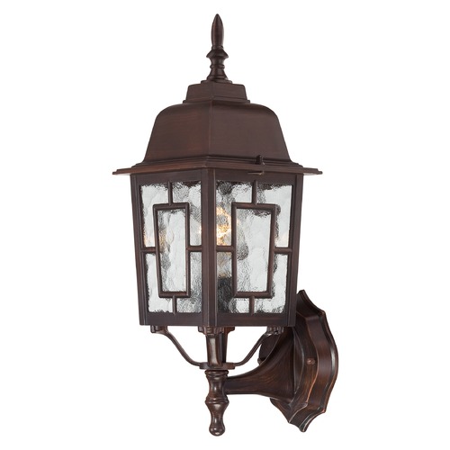 Outdoor Wall Light with Clear Glass in Rustic Bronze by Nuvo Lighting