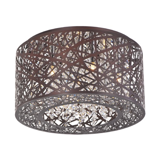 Inca 7-Light Flush Mount in Bronze by ET2 Lighting