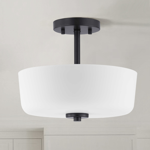 Progress Lighting Tobin Black Semi-Flush Mount by Progress Lighting P350137-031