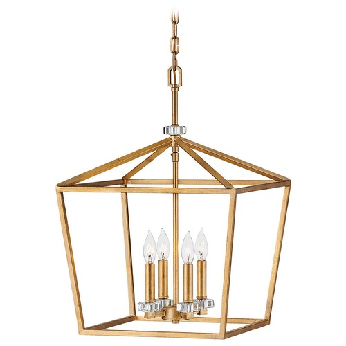 Stinson 4-Light Distressed Brass Chandelier by Hinkley Lighting