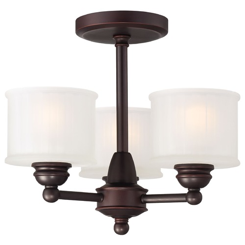 Minka Lavery 1730 Series Lathan Bronze Semi-Flush Mount by Minka Lavery 1738-167