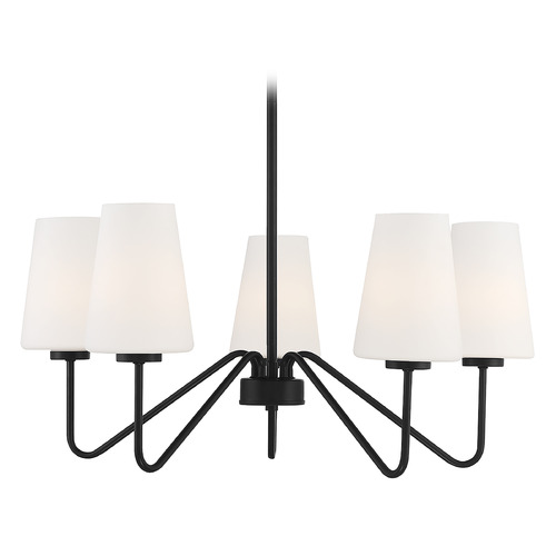 25.75-Inch Chandelier in Matte Black by Meridian